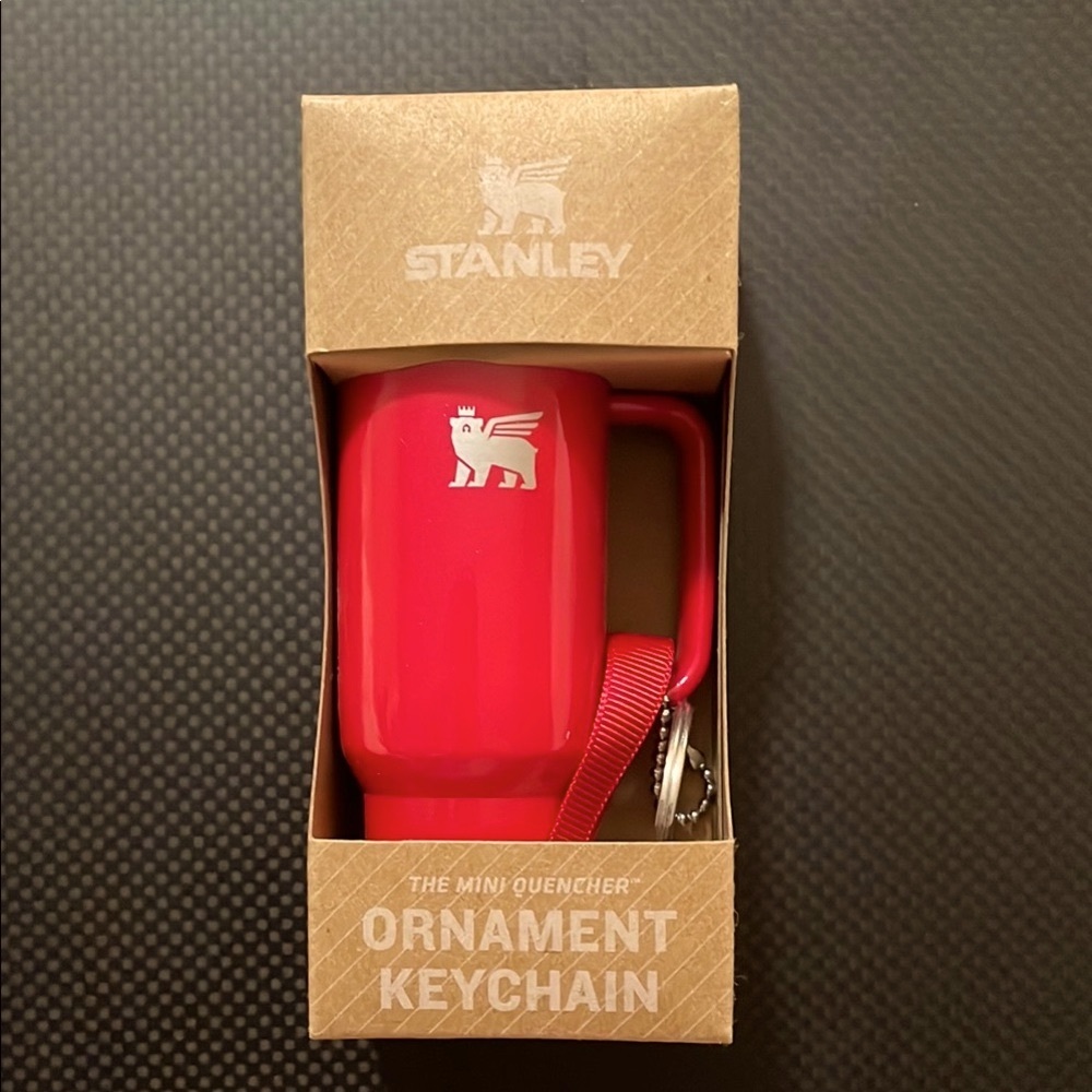 Stanley Mini Quencher Ornament Keychain in Red Delicious